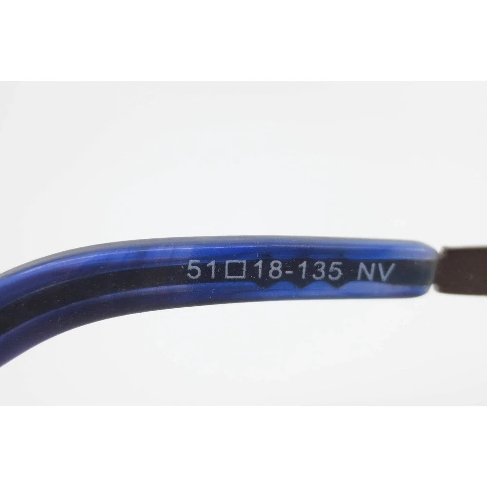 Thalia Sentimiento Eyeglasses Navy Blue Oval Frames Scroll Detail 51-18-135 NV